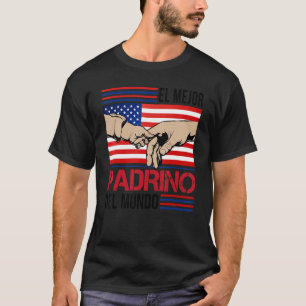 Camiseta El Mejor Padrino Del Mundo Men American Flag