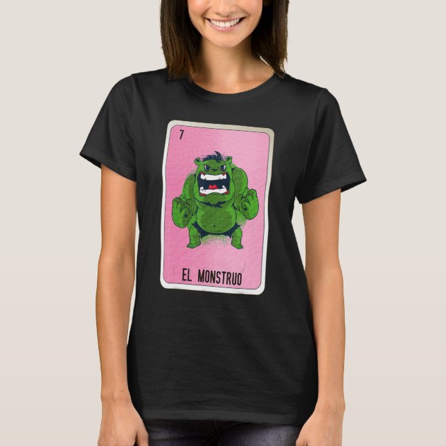 Camiseta El Monstruo Mexican Slang Lottery Bingo Cards (Frente)