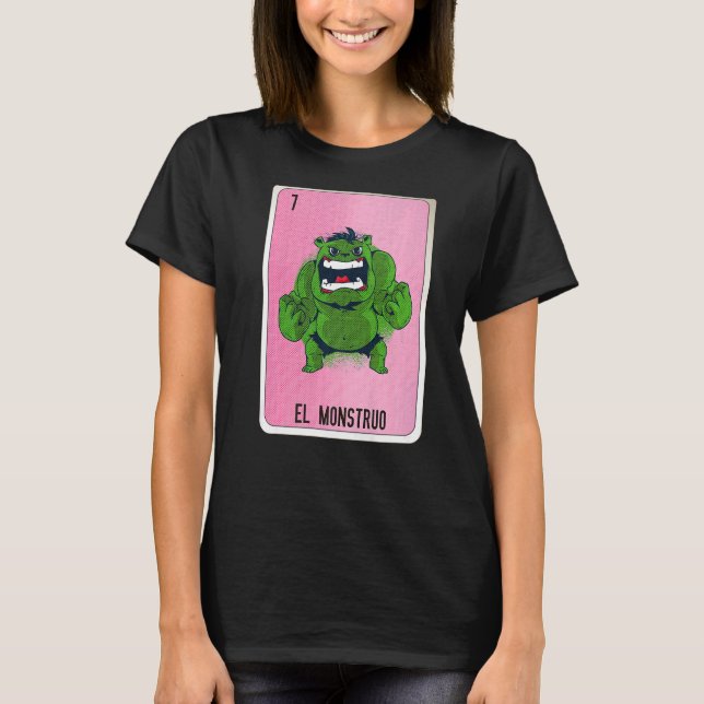 Camiseta El Monstruo Mexican Slang Lottery Bingo Cards  1 (Frente)