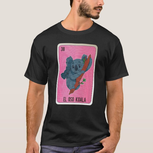 Camiseta El Oso Koala Mexicano Slang - Cartões De Bingo (Frente)