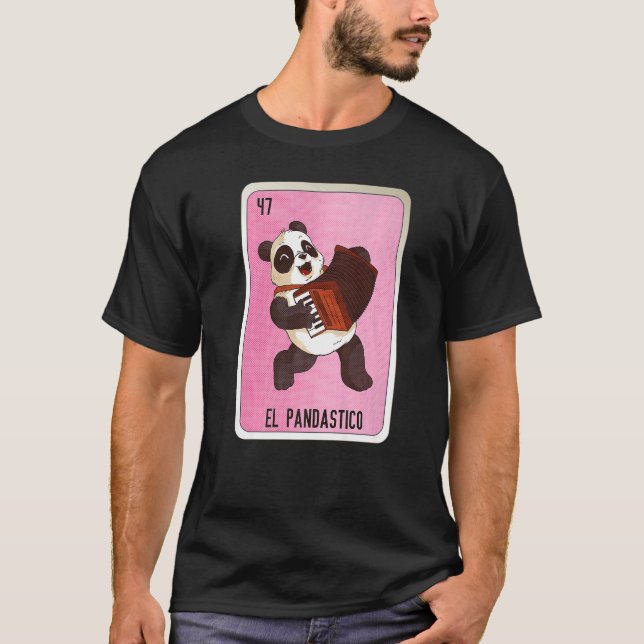 Camiseta El Pandastico Mexican Slang Lottery Bingo Cards   (Frente)