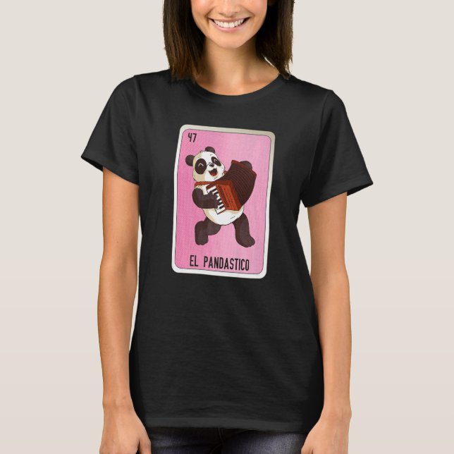Camiseta El Pandastico Mexican Slang Lottery Bingo Cards   (Frente)