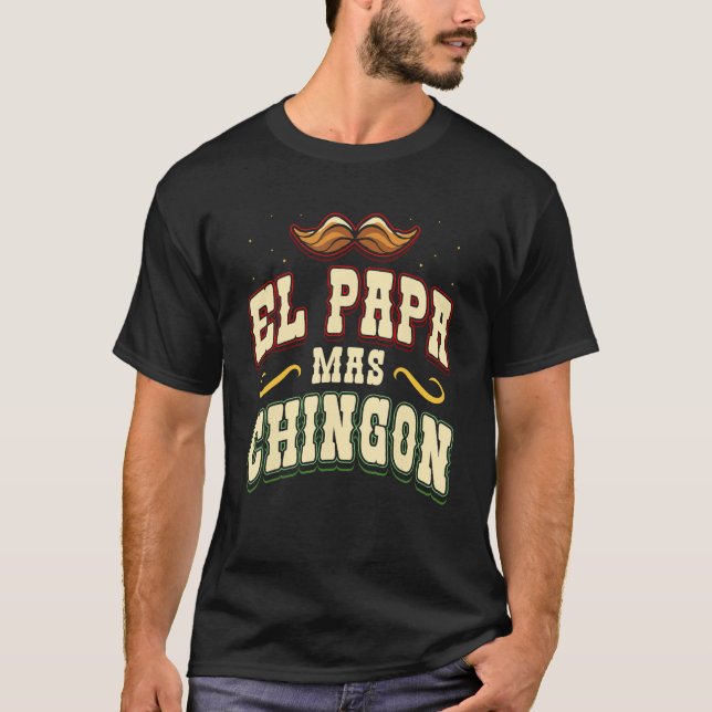 Camiseta El Papa Mas Chingon Proud Mexican Country Mexico L (Frente)