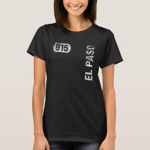 Camiseta El Paso Texas 915 Area Code Retro
