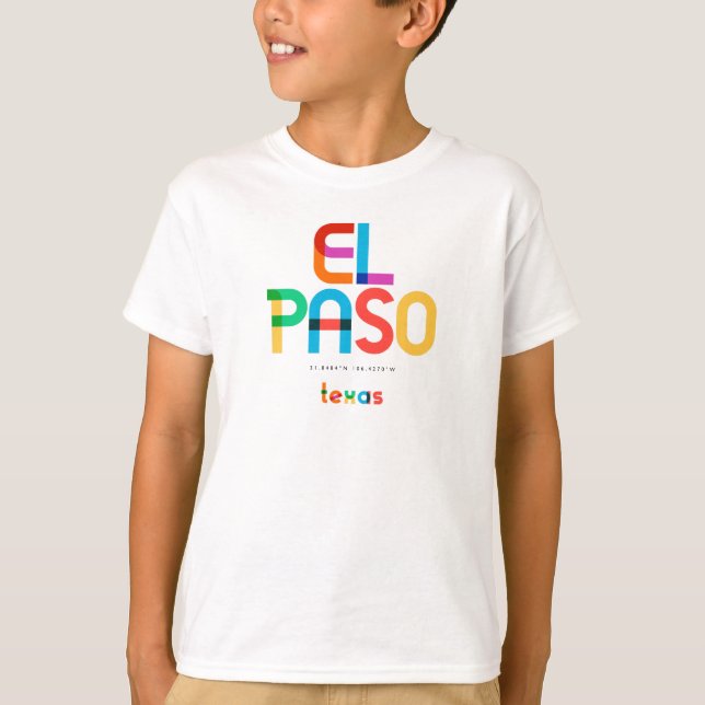 Camiseta El Paso Texas Meio século, Pop Art, (Frente)