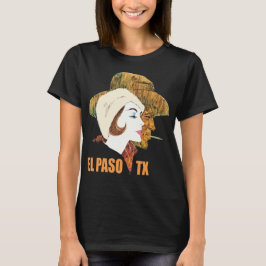Camiseta El Paso, Texas, Retrato Antigo, Viagem