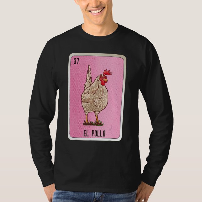 Camiseta El Pollo Mexican Slang Lottery Bingo Cards (Frente)