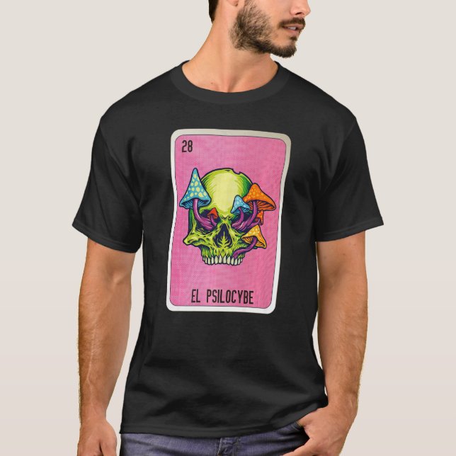 Camiseta El Psilocybe Mexican Slang Lottery Bingo Cards   (Frente)