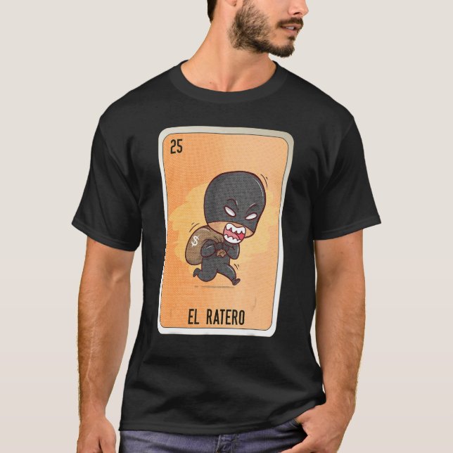 Camiseta El Ratero Mexican Slang Lottery Bingo Cards (Frente)