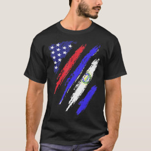 Camiseta El Salvador American Grown Flag USA Patriot Herita