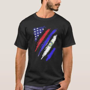 Camiseta El Salvador American Grown Flag USA Patriot Herita