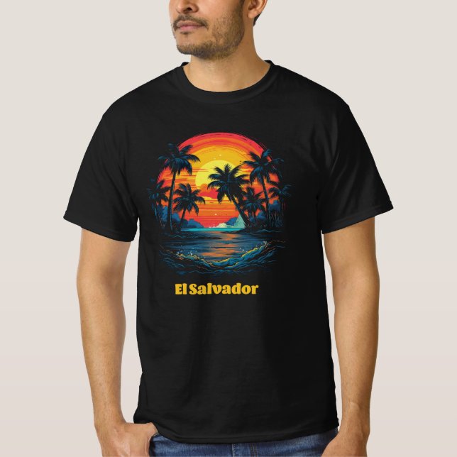 Camiseta El Salvador Beach Vibes (Frente)