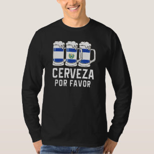 Camiseta El Salvador Cerveja Por Favor Bandeira Pupusas Sal