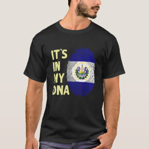 Camiseta El Salvador Em Minha Equipe De Bandeiras Do Dna Sa