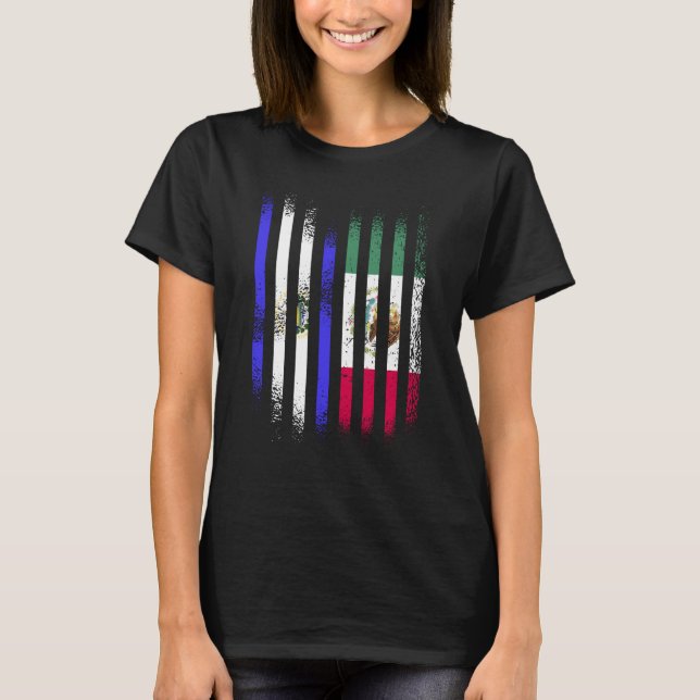 Camiseta El Salvador Flag Mexico Grown Country Flags Stripe (Frente)