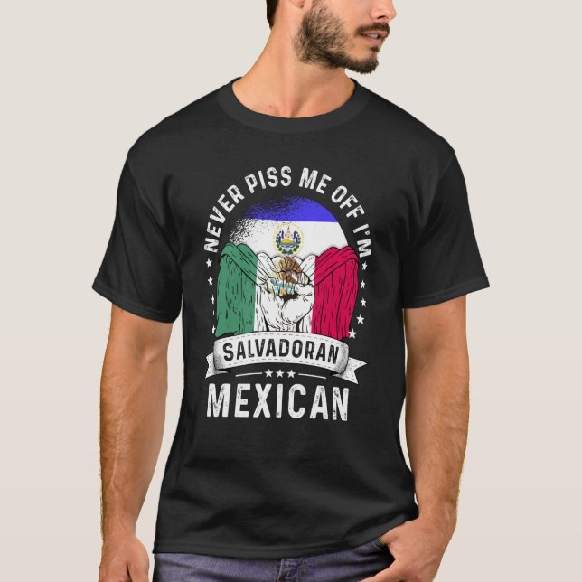 Camiseta El Salvador Flag Mexico Grown  Humor Citizen Pride (Frente)