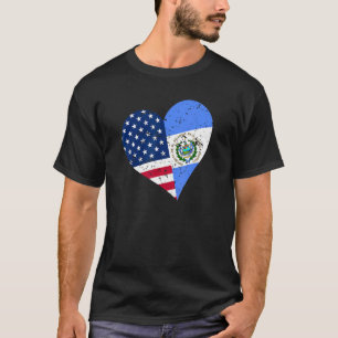 Camiseta El Salvador USA Heart angustiou a América salvador