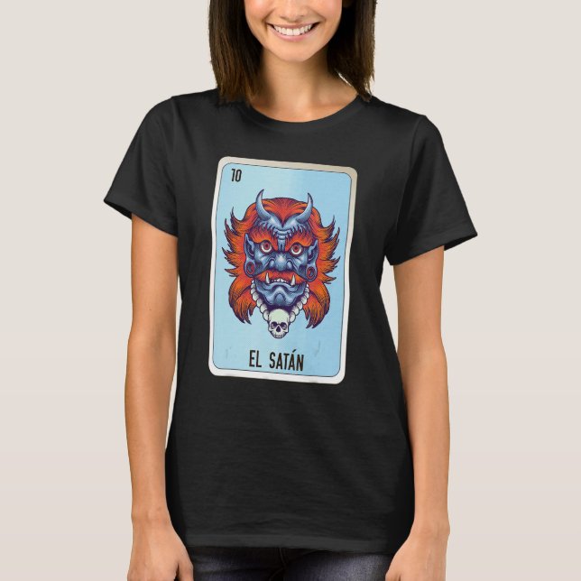 Camiseta El Satan Mexican Slang Lottery Bingo Cards (Frente)