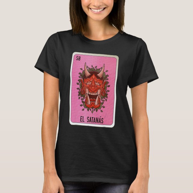 Camiseta El Satanas Mexican Slang Lottery Bingo Cards (Frente)