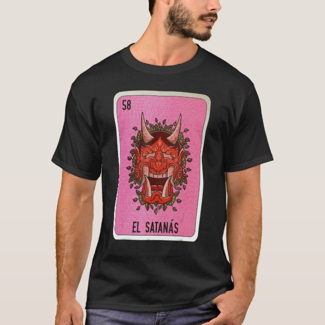 Camiseta El Satanas Mexican Slang Lottery Bingo Cards (Frente)