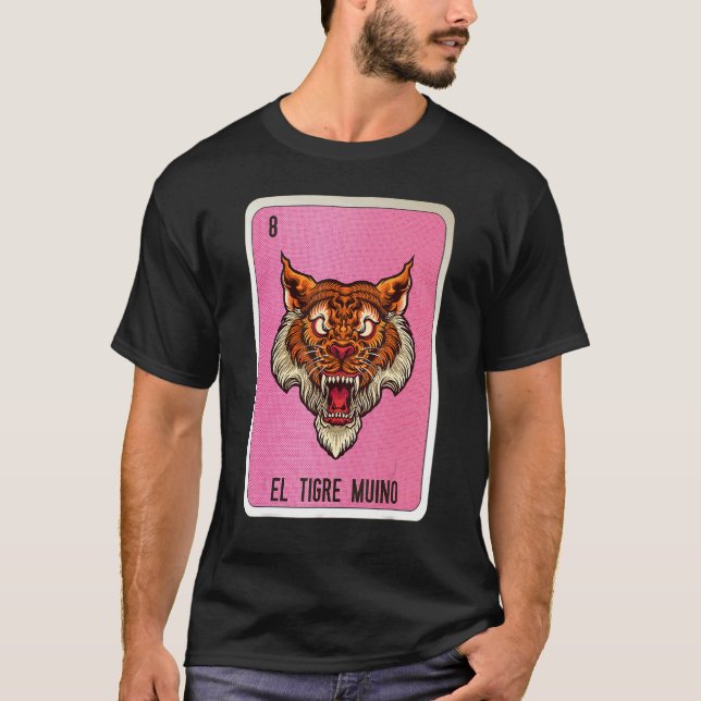 Camiseta El Tigre Muino Mexican Slang Lottery Bingo Cards (Frente)