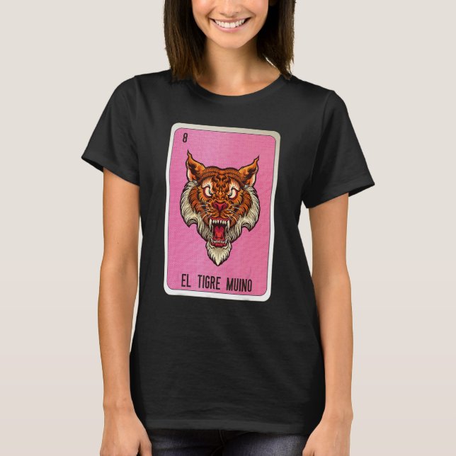 Camiseta El Tigre Muino Mexican Slang Lottery Bingo Cards (Frente)