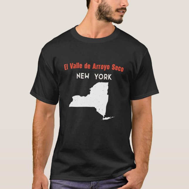 Camiseta El Valle De Arroyo Seco New York State America (Frente)