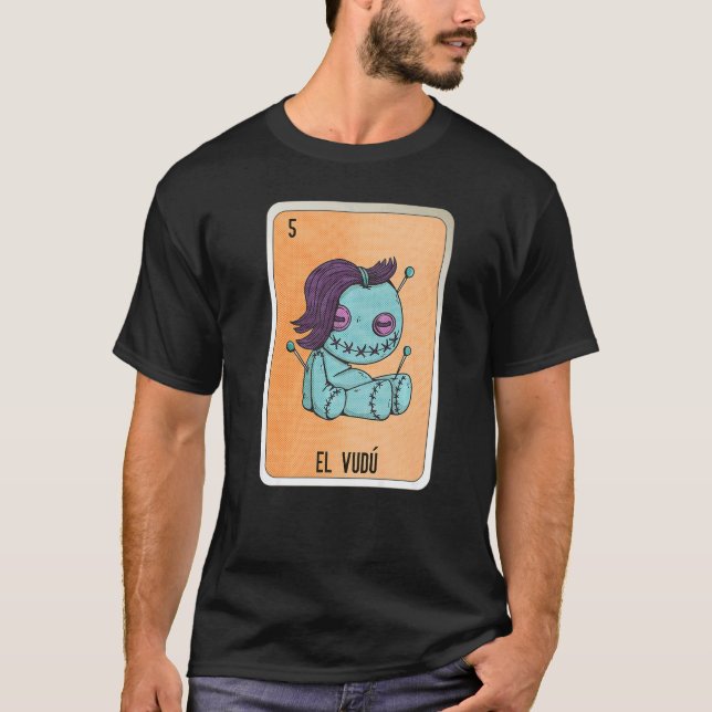 Camiseta El Vudu Mexican Slang Lottery Bingo Cards   (Frente)