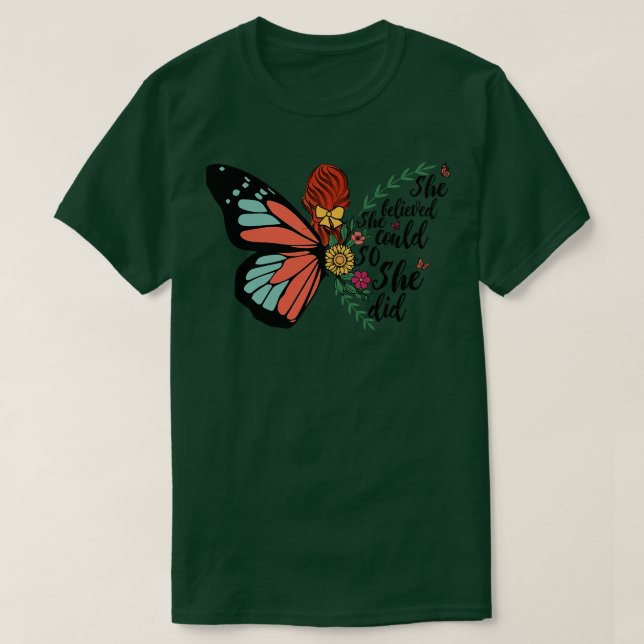 Camiseta Ela acreditava que podia. (Frente do Design)