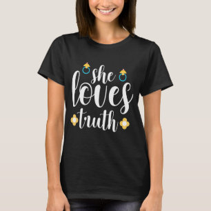 Camiseta Ela Adora O Dia de as mães Da Família Verdade