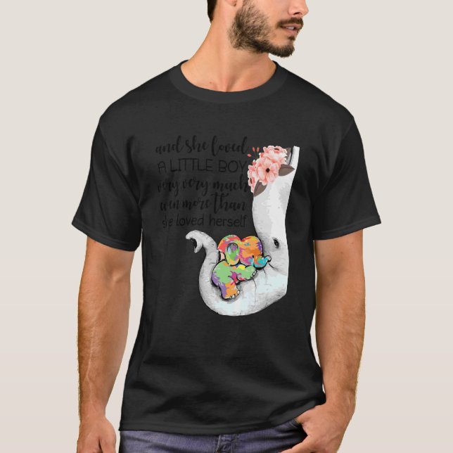 Camiseta Ela Adorava Um Menino Muito Autismo Elefante M (Frente)
