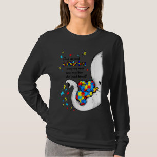 Camiseta Ela Adorava Um Pequeno Bebê Elefante Autismo Aware