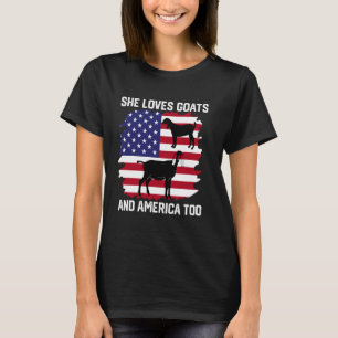 Camiseta ela ama cabras núbias e américa também