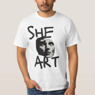 Camiseta Ela Art Bold Typografia T-Shirt