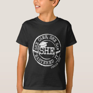 Camiseta Ela Conseguiu Mestrados De Graduação De Graduação 