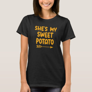 Camiseta Ela é a minha batata doce, eu sou Casal, obrigado