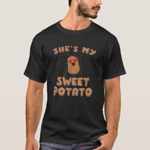 Camiseta Ela é a minha batata doce Eu sou engraçada, doçura