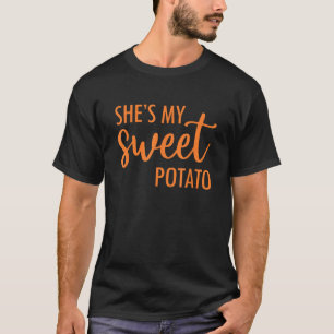 Camiseta Ela é a minha batata doce, eu sou Namorados,