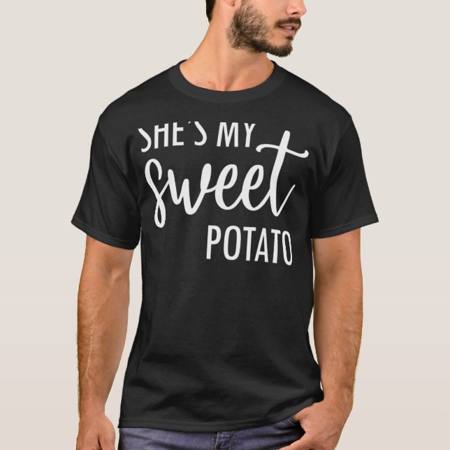 Camiseta Ela é a minha batata doce, eu sou Namorados Thanks (Frente)