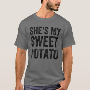 Camiseta Ela é a minha batata doce que eu sou Casal a comb