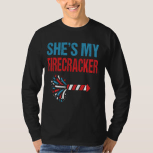 Camiseta Ela é a minha fogos de artifício 4 de julho