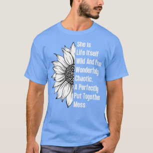 Camiseta Ela É A Sua Vida Selvagem E Livre De Girassol 5