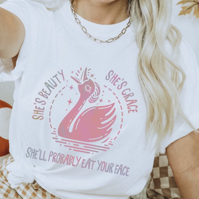 Camiseta Ela é bonita Ela é Grace Engraçada Sarcástica Swan (Criador carregado)