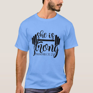 Camiseta ela é forte provérbios 31 25