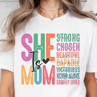 Camiseta Ela É Mãe, Dia de as mães Cristã Versos