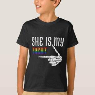 Camiseta Ela É Meu Tratamento Esqueleto Casal Combinando Ha
