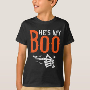Camiseta Ela É Minha Boo Pijama De Halloween Combinando Par