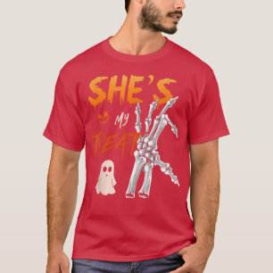 Camiseta Ela É O Meu Pele De Halloween Correspondente