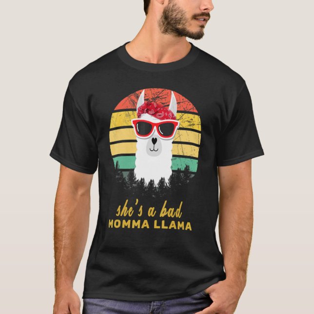 Camiseta Ela é uma mãe má, Llama Fuuny Llama (Frente)