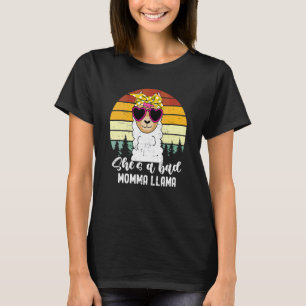 Camiseta Ela é uma mãe má, Llama, mãe